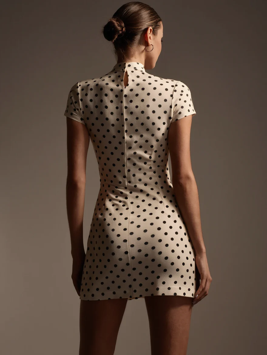 Grace Polka Charm Mini Dress - Image 4