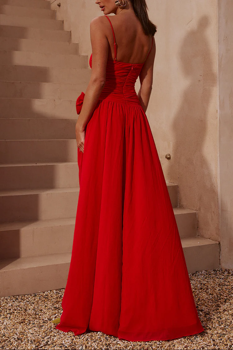 Hazel Red Maxi Slit - Image 2