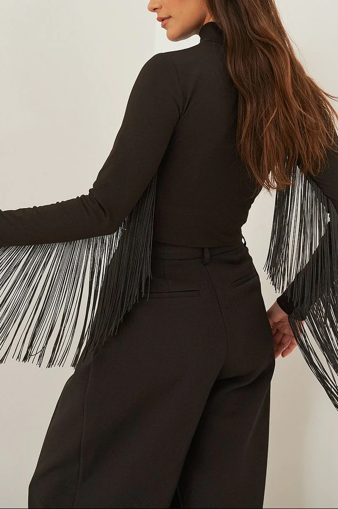 Icons Only Fringe Full Sleeve Top - Image 5