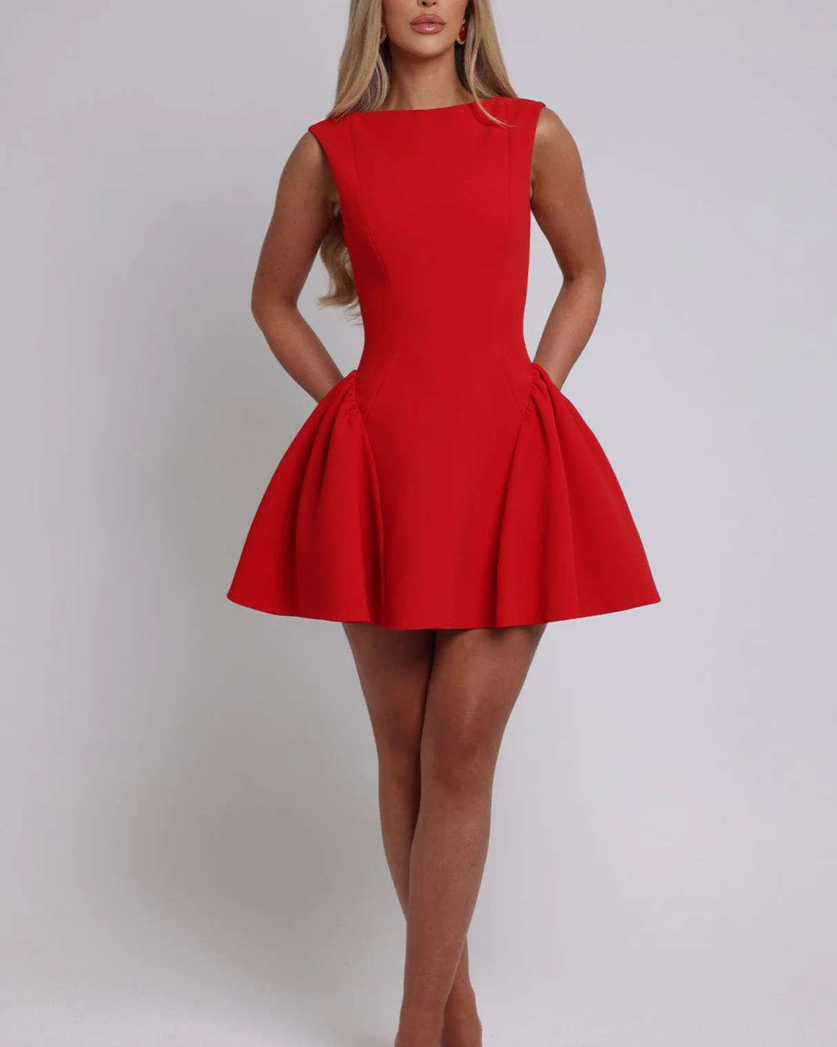 Iliana Mini Dress in Red - Image 8
