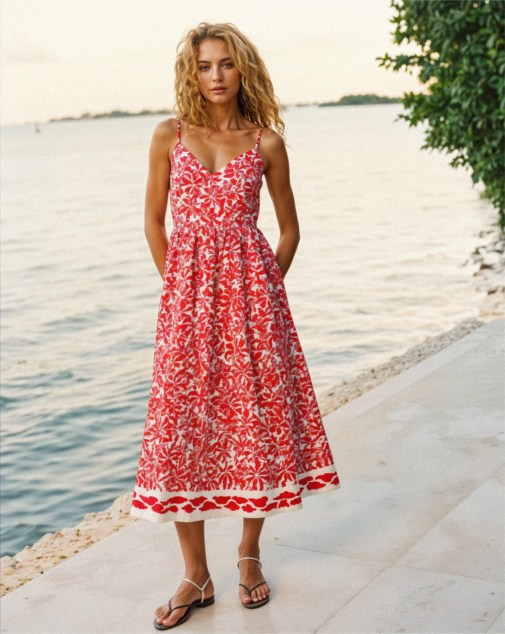 Isina Strappy dress MIDI DRESS LemonFloralprint - Image 9