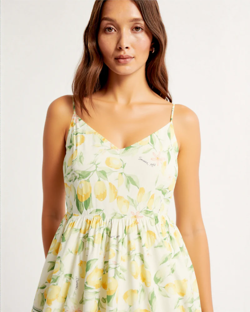 Isina Strappy dress MIDI DRESS LemonFloralprint - Image 4