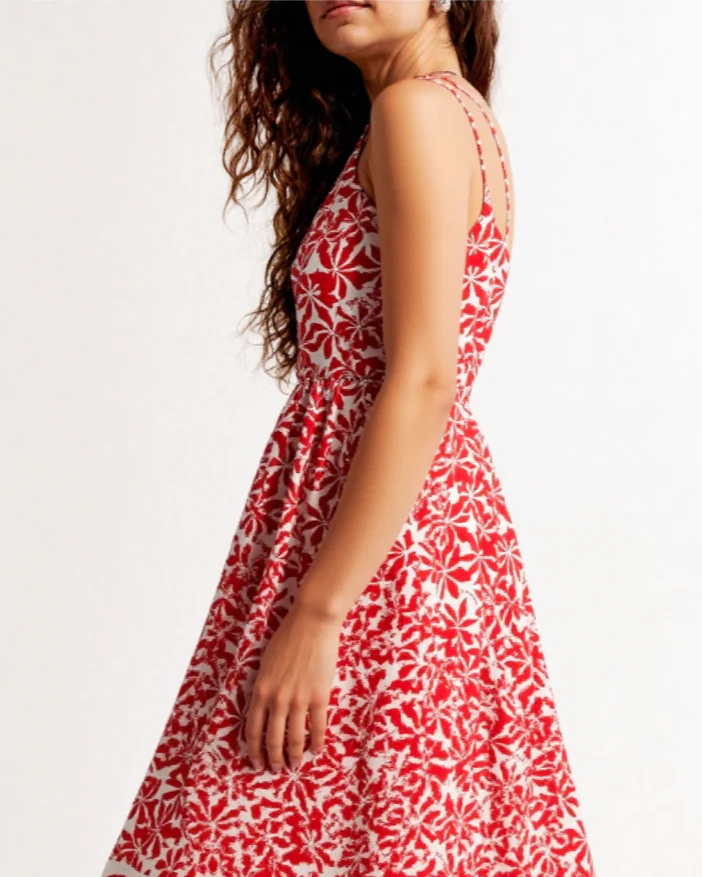 Isina Strappy dress MIDI DRESS LemonFloralprint - Image 8