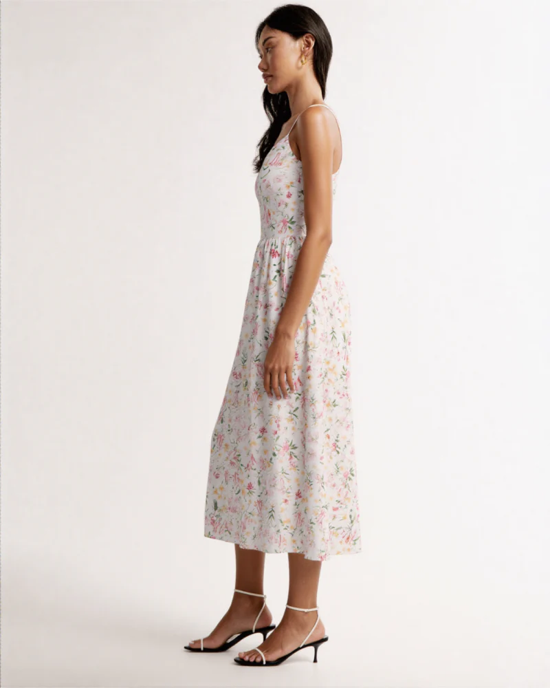 Isina Strappy dress MIDI DRESS LemonFloralprint - Image 6