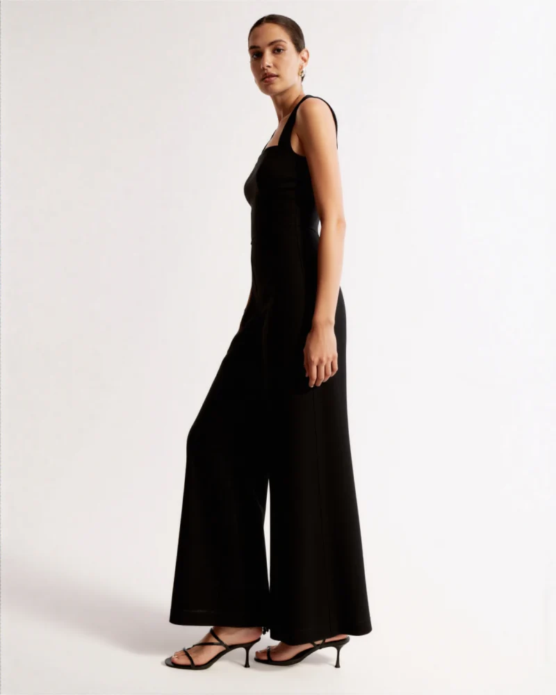 Joina Linen halter jumpsuit Black - Image 4