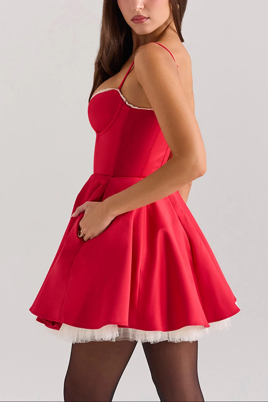 Julie Mini Satin Dress - Image 5