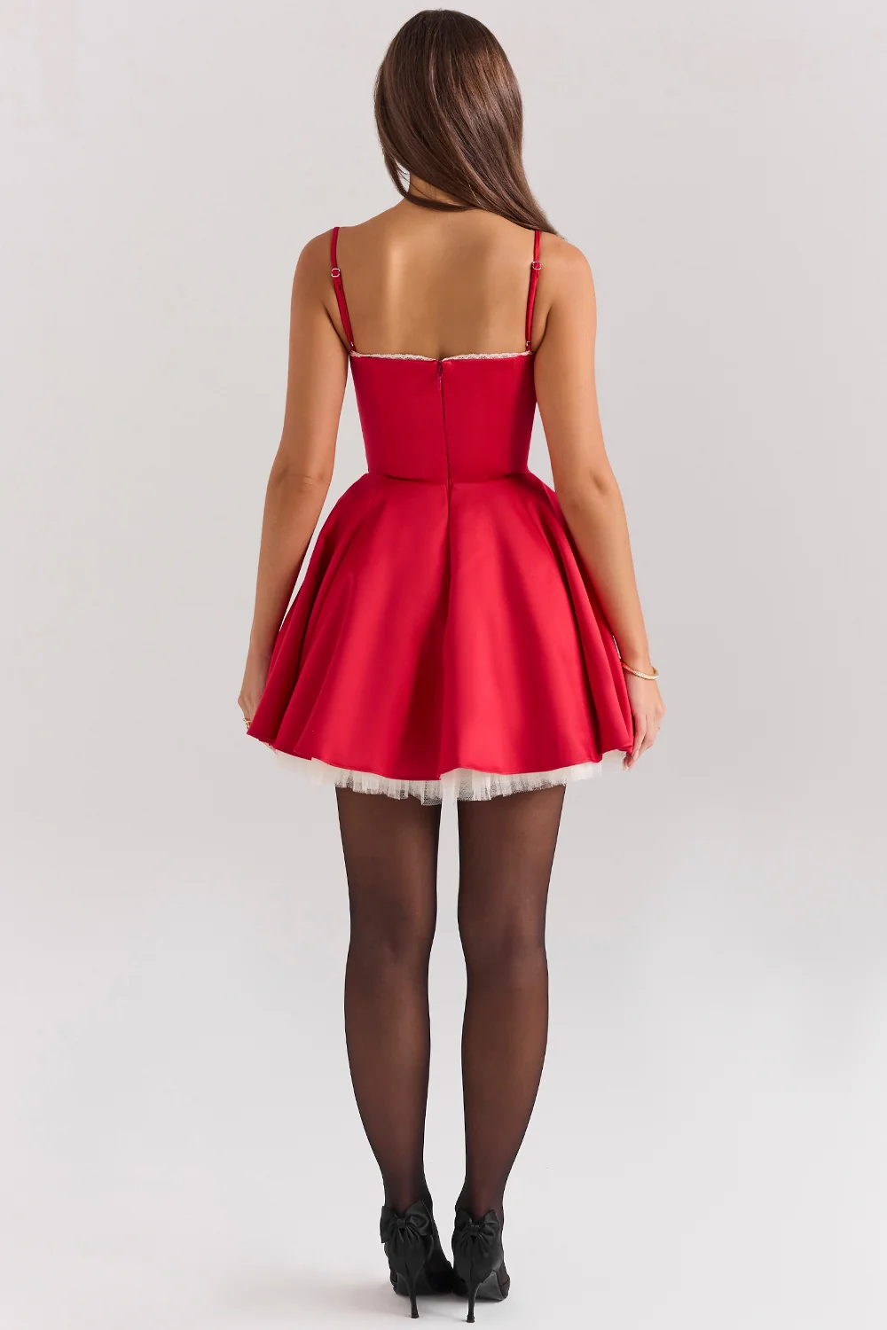 Julie Mini Satin Dress - Image 6