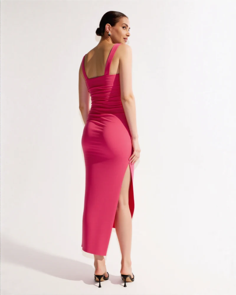 Kaelani Pleated Midi Dress - Image 4