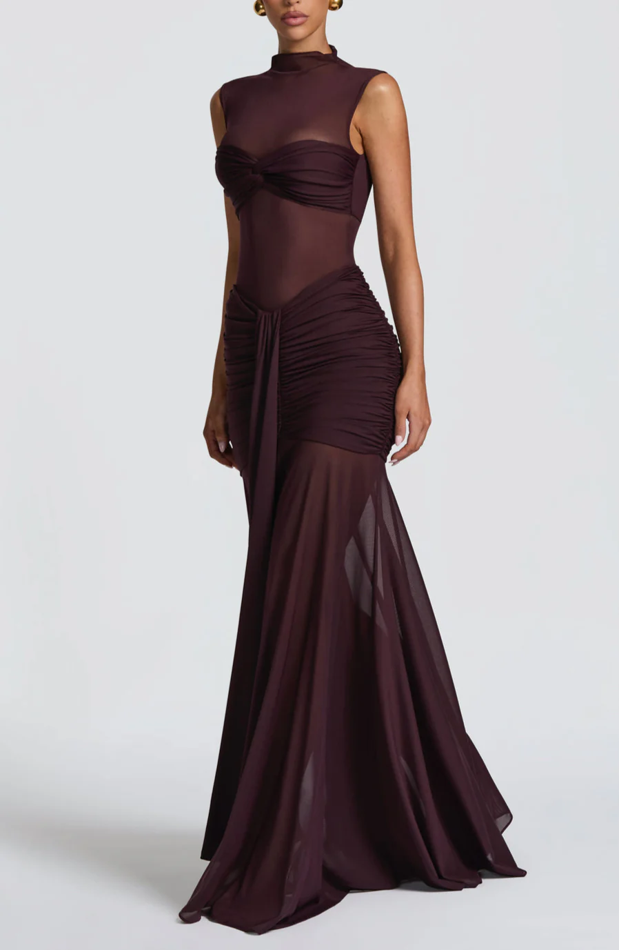 Katerina Mesh Bodysuit-Maxi skirt Set - Image 5