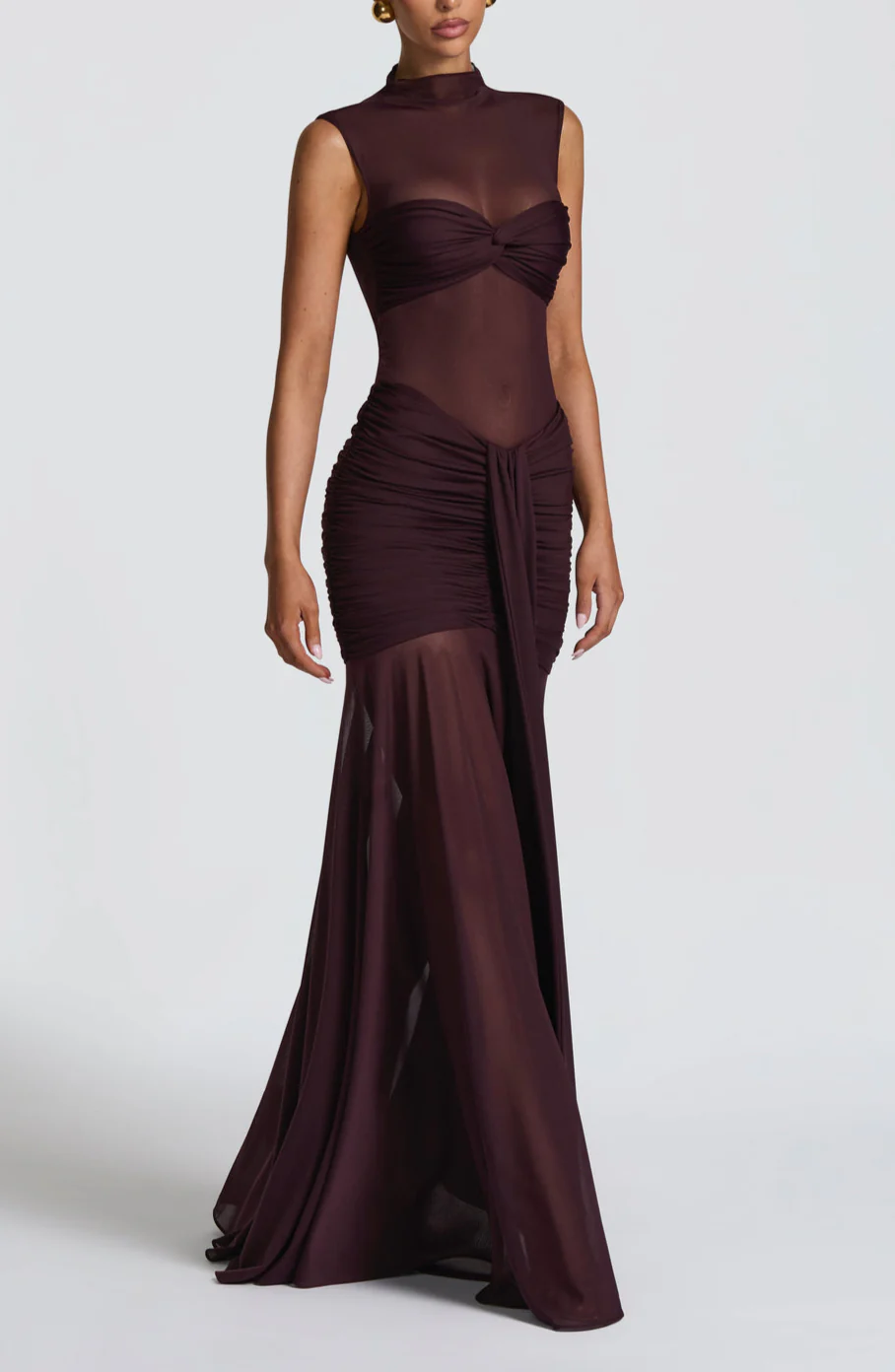 Katerina Mesh Bodysuit-Maxi skirt Set - Image 6