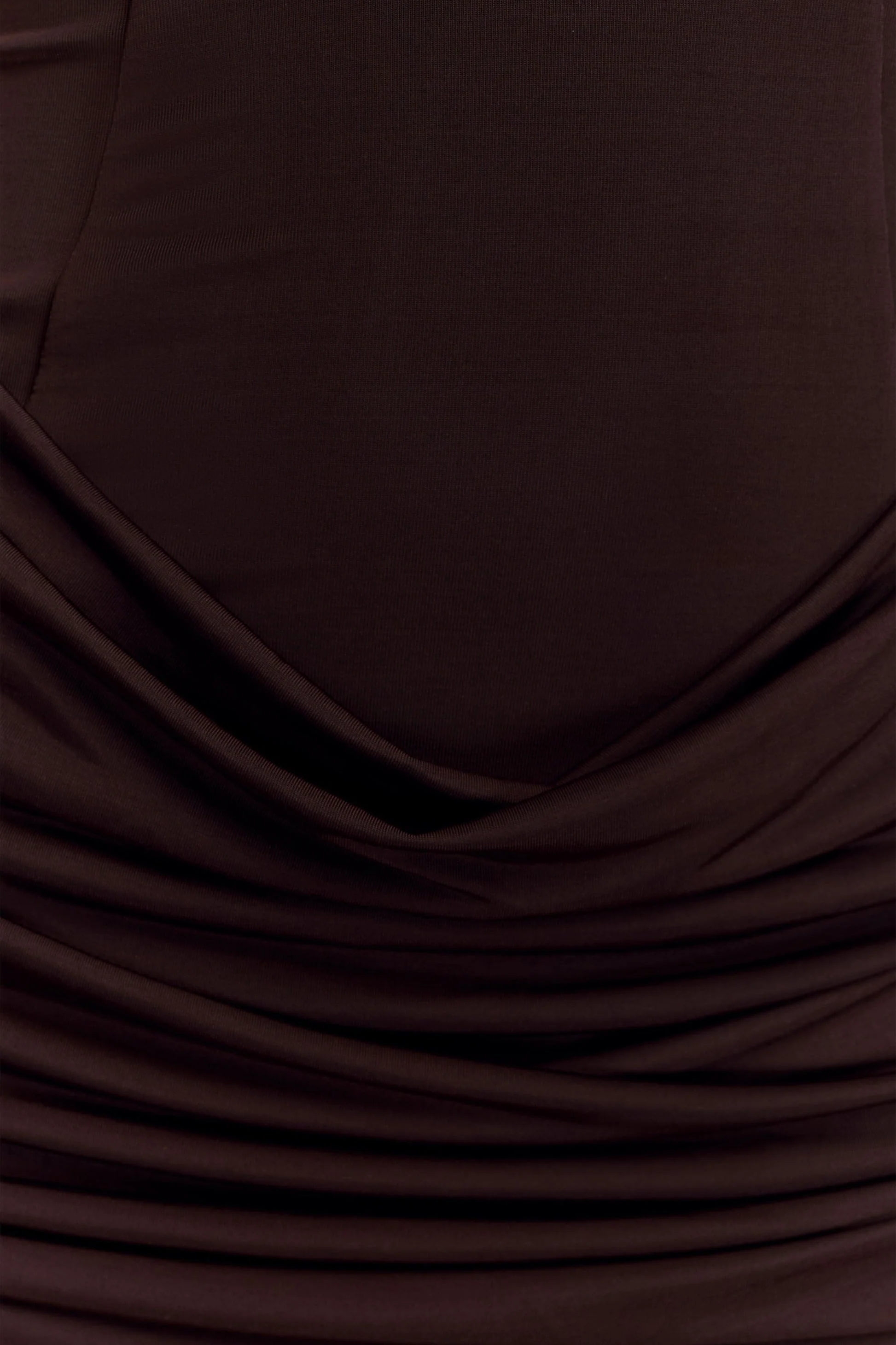 Lia Espresso Mesh Mini Dress With Scarf - Dark Chocolate - Image 5