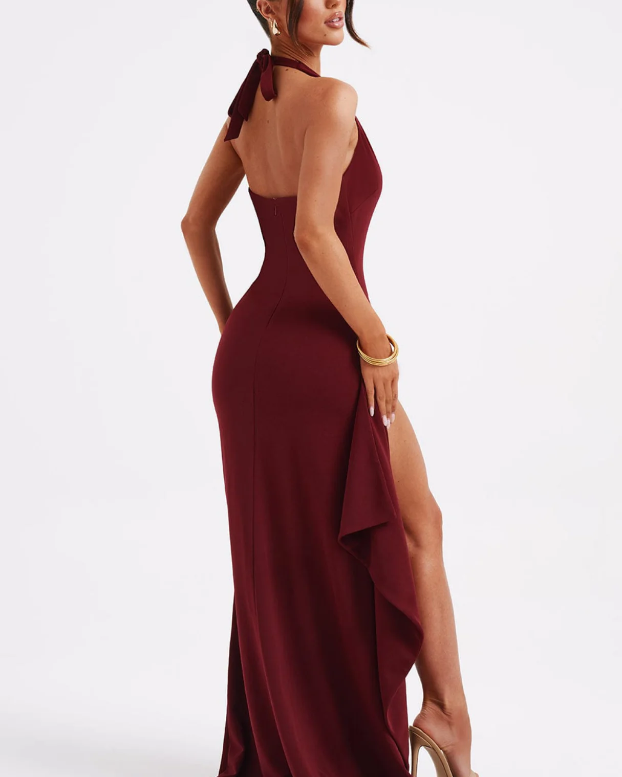 Liliana Maxi Dress in maroon - Image 5
