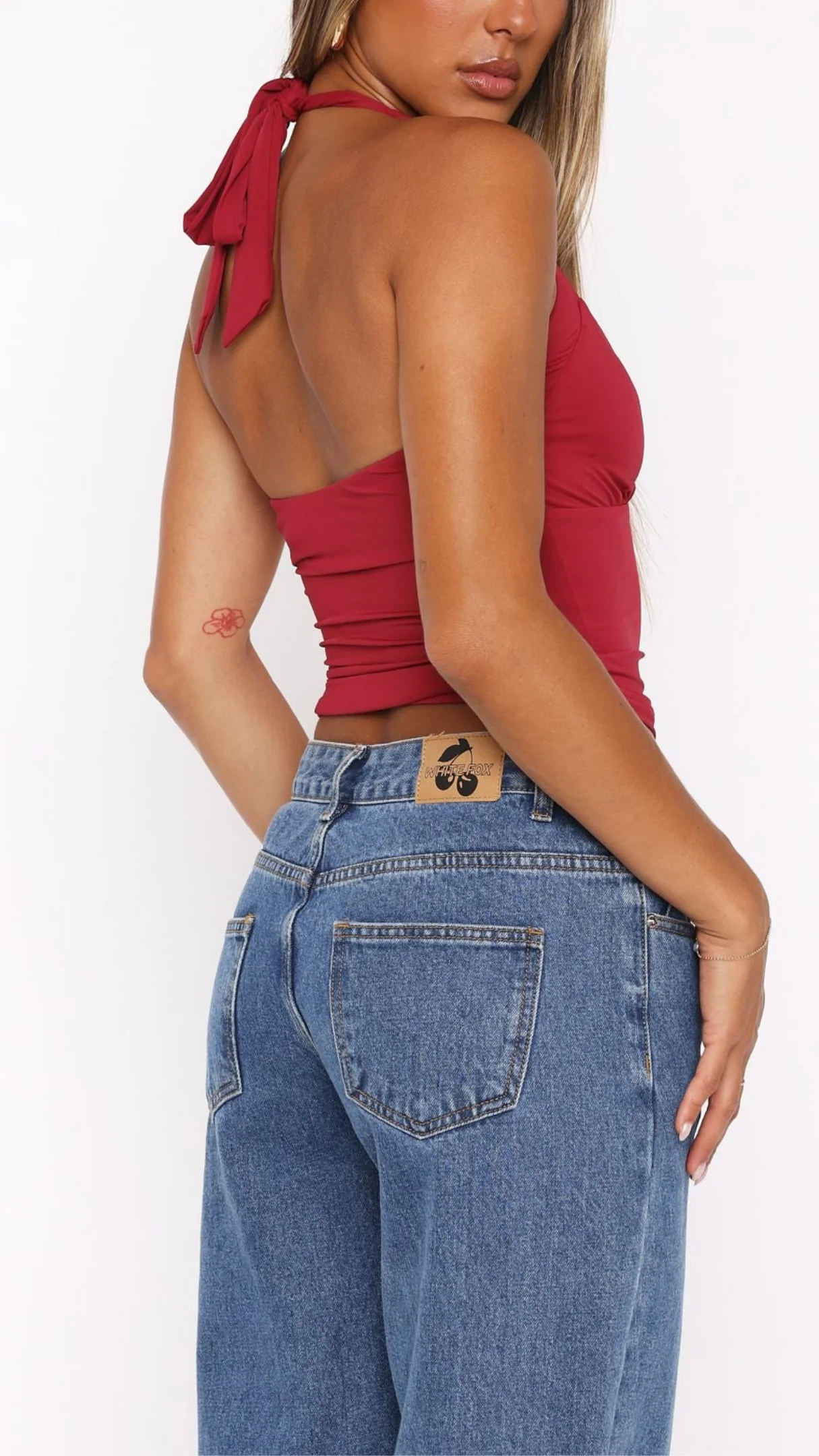 Liliya Halter Top in Maroon - Image 5