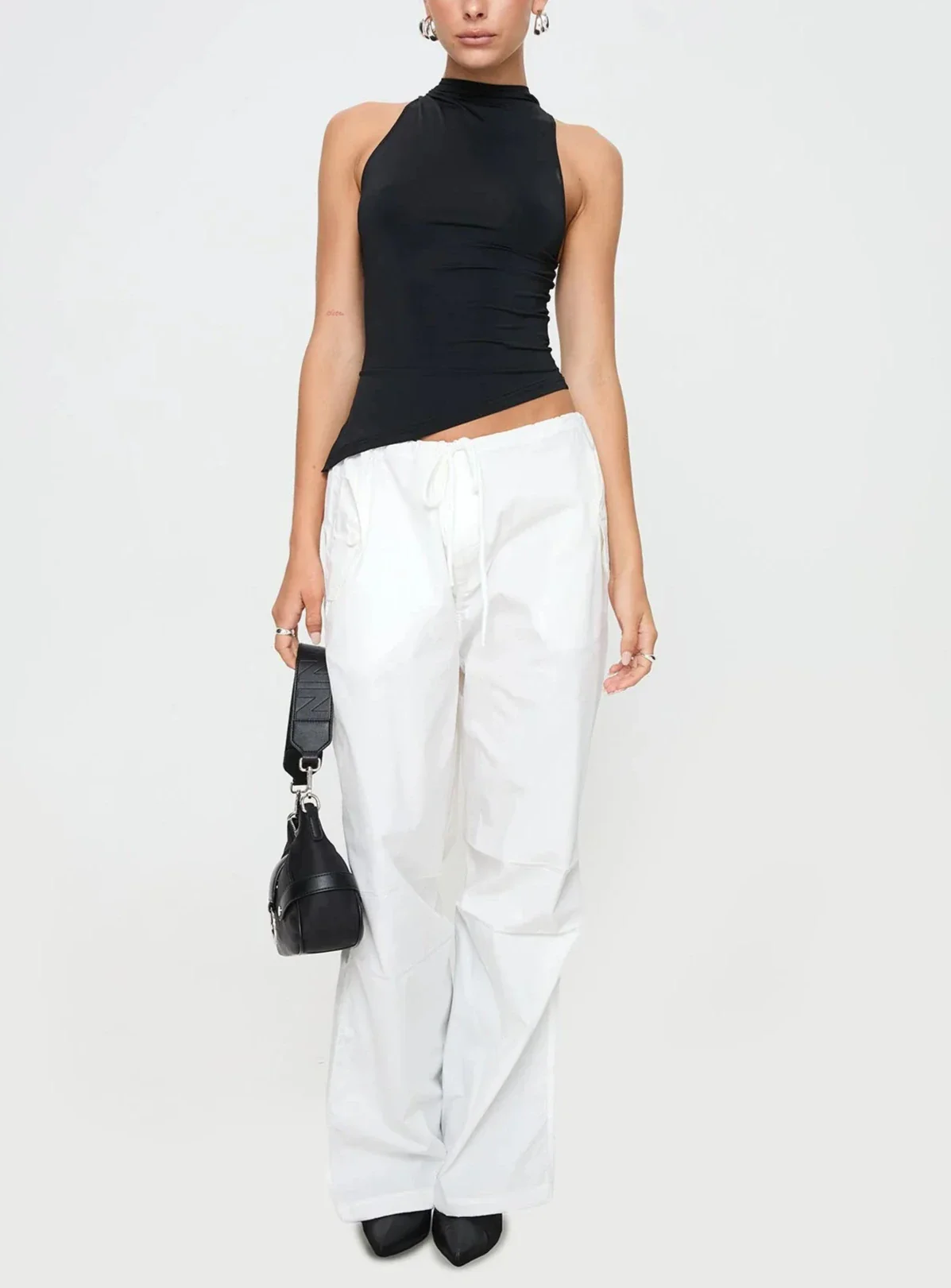 Liora twisted back top in black - Image 7