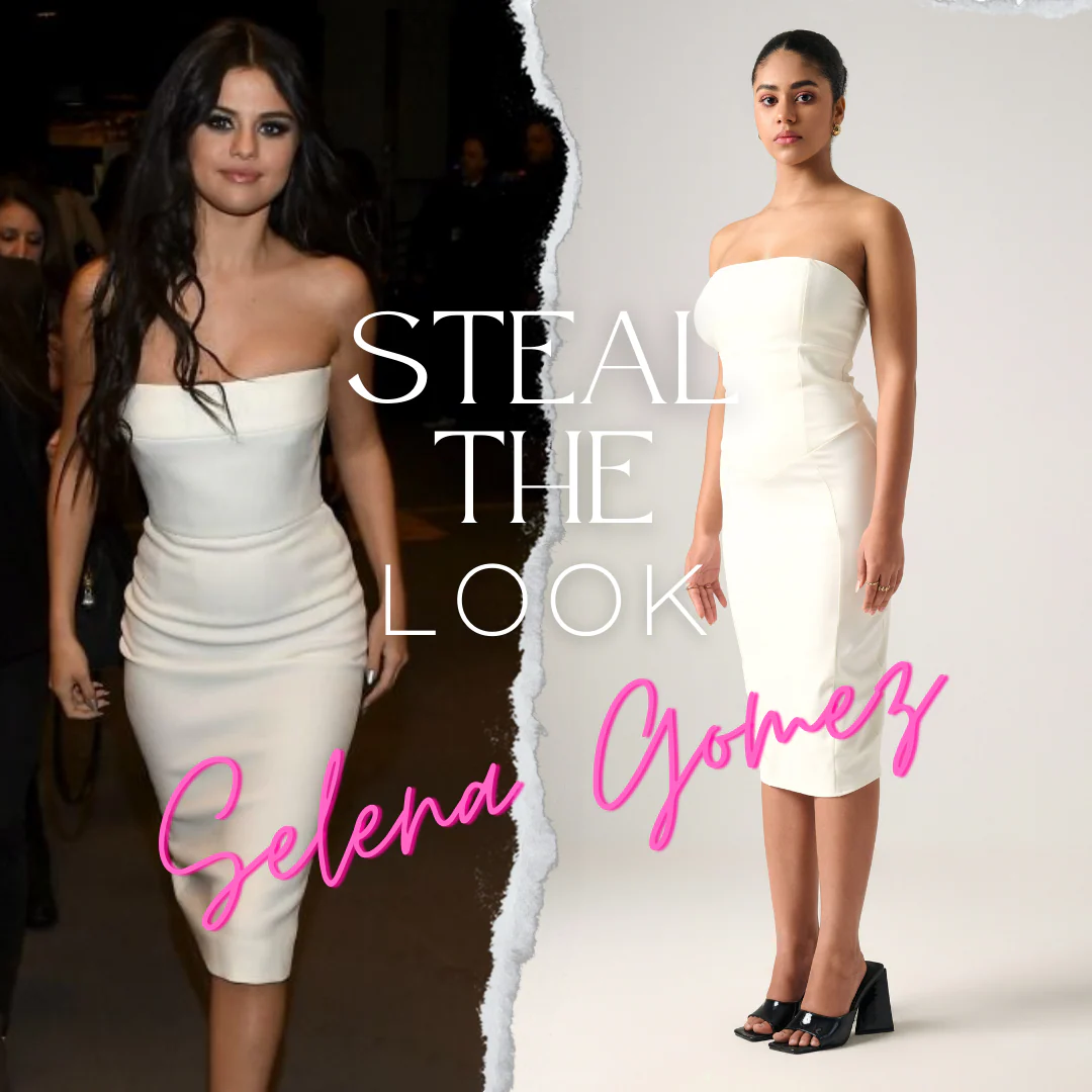 Lisa white corsetry midi dress CURVE - Image 5