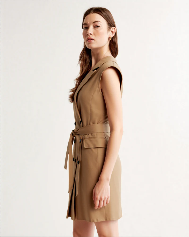 Lyana Linen-blend blazer Mini dress in white - Image 14
