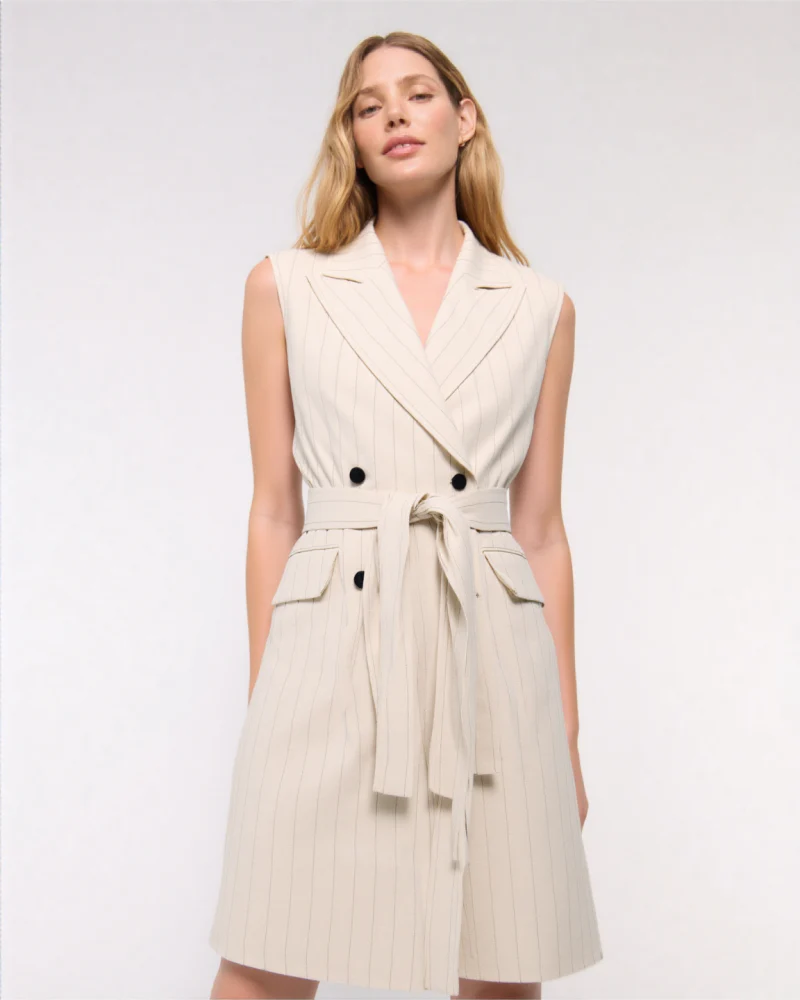 Lyana Linen-blend blazer Mini dress in white - Image 17