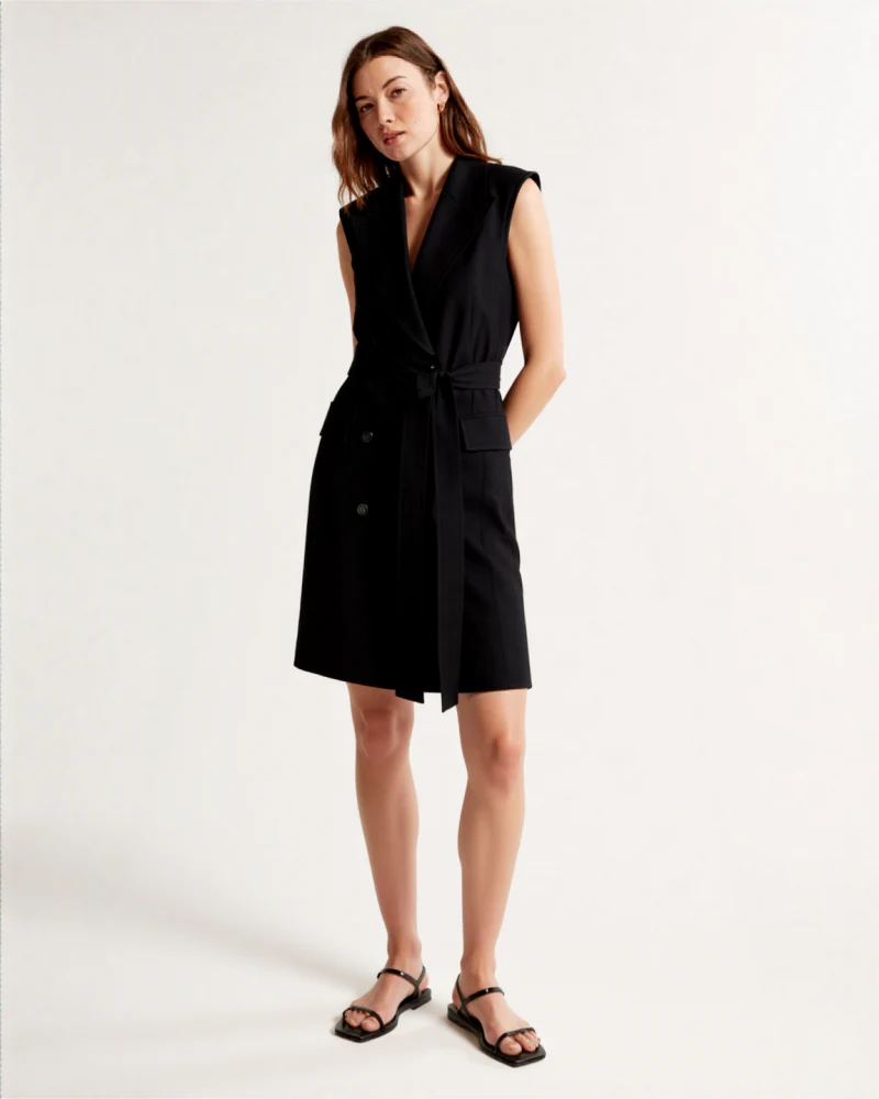 Lyana Linen-blend blazer Mini dress in white - Image 7
