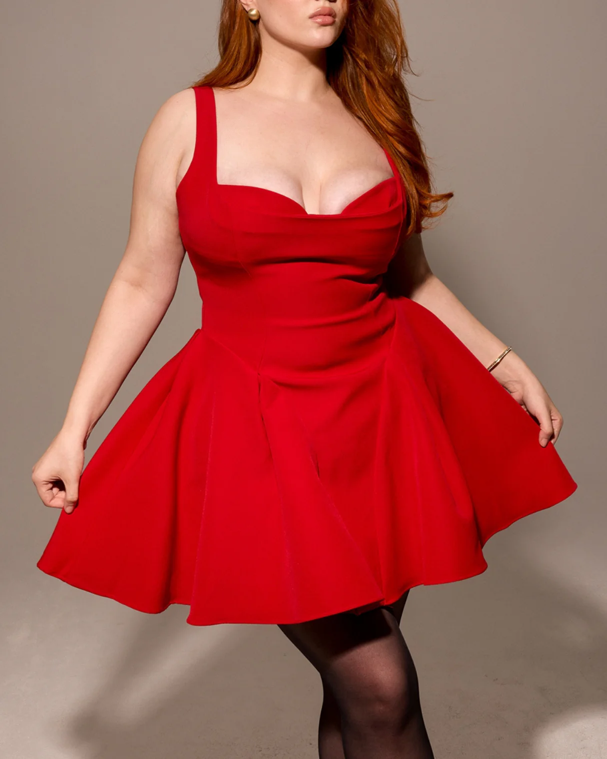 Macarena Red Mini Dress in red - Image 5