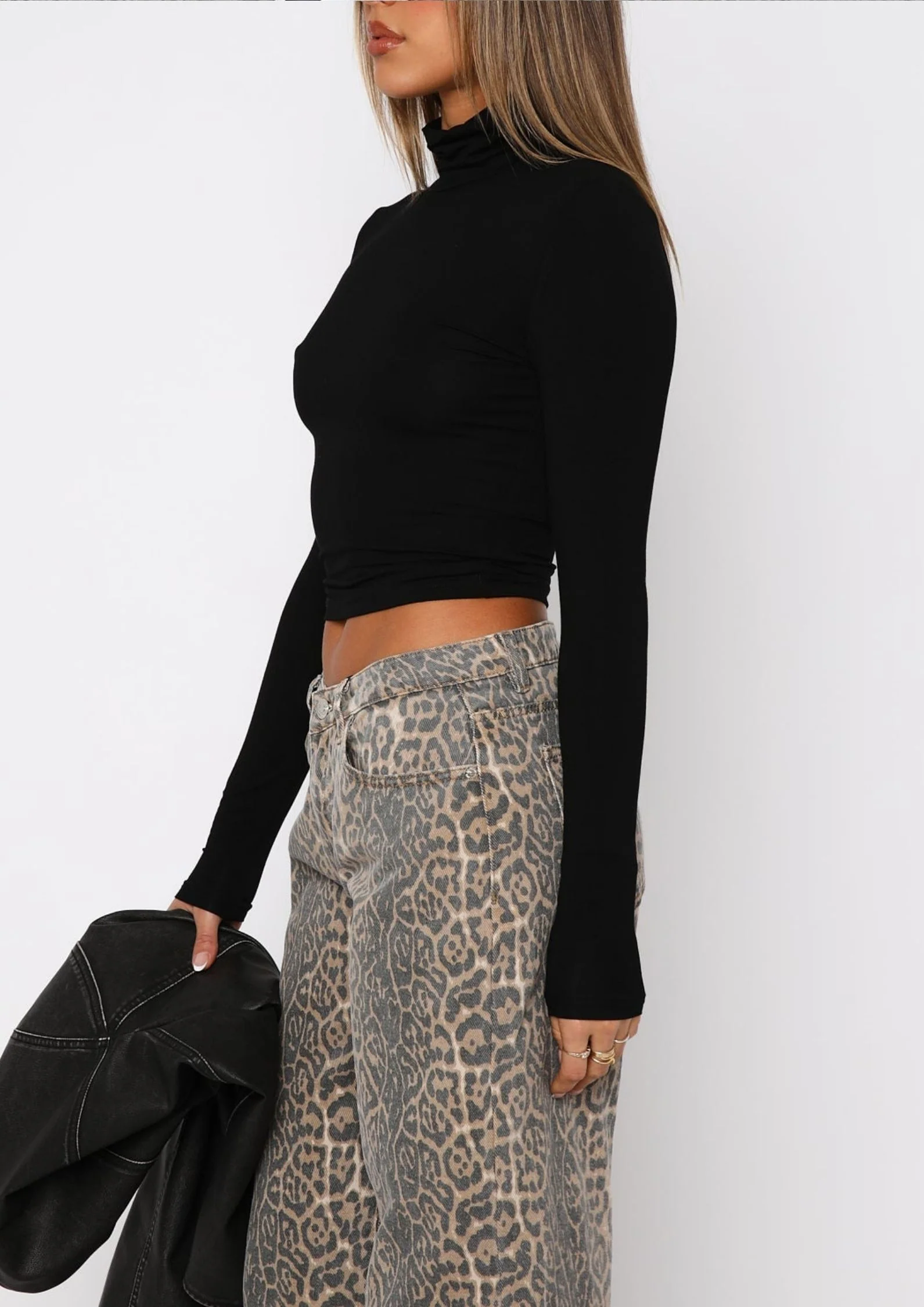 Madeline Long Sleeve Top in Black - Image 4