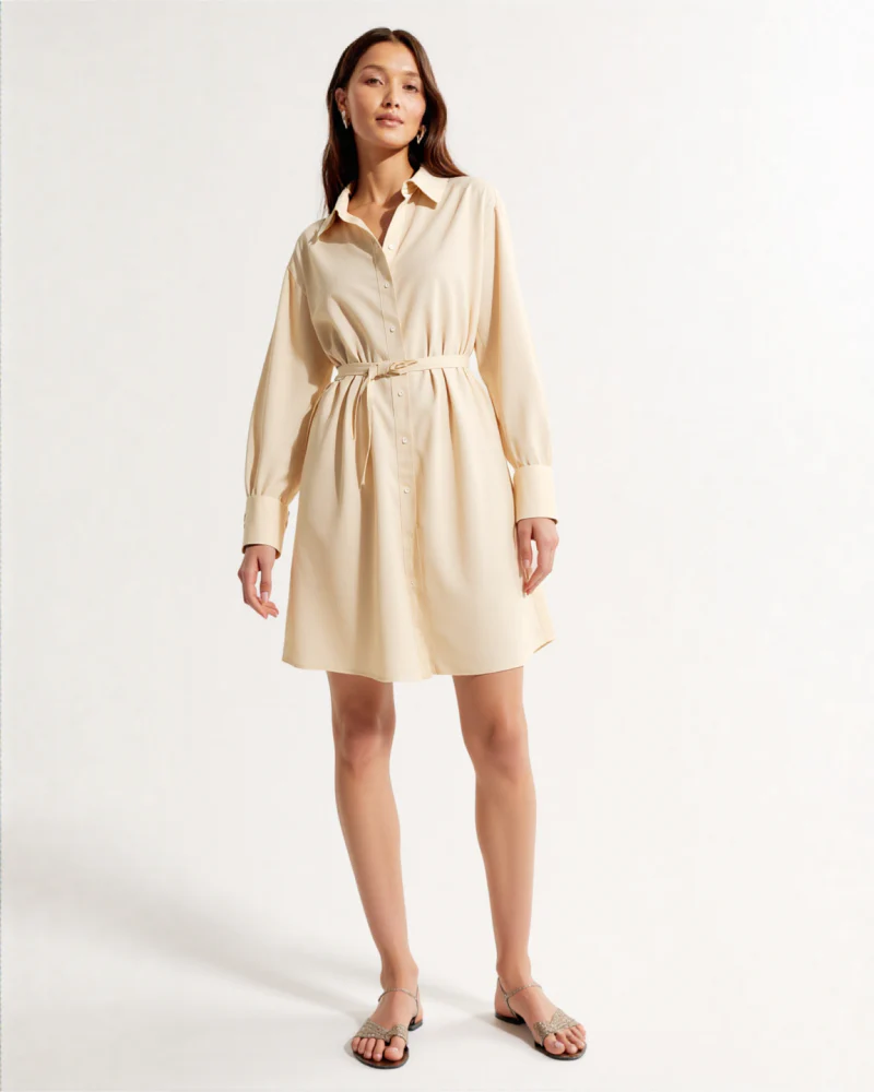 Elora Linen-blend shirt midi dress - Image 6