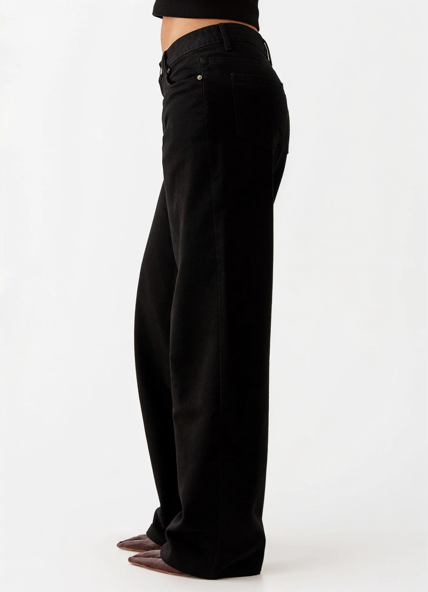 Mariyah mid-rise relaxed jeans washed black - Image 5