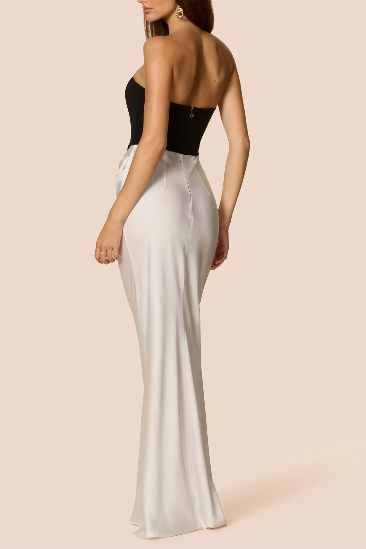 Mary Angela Maxi Gown in Black&White - Image 3