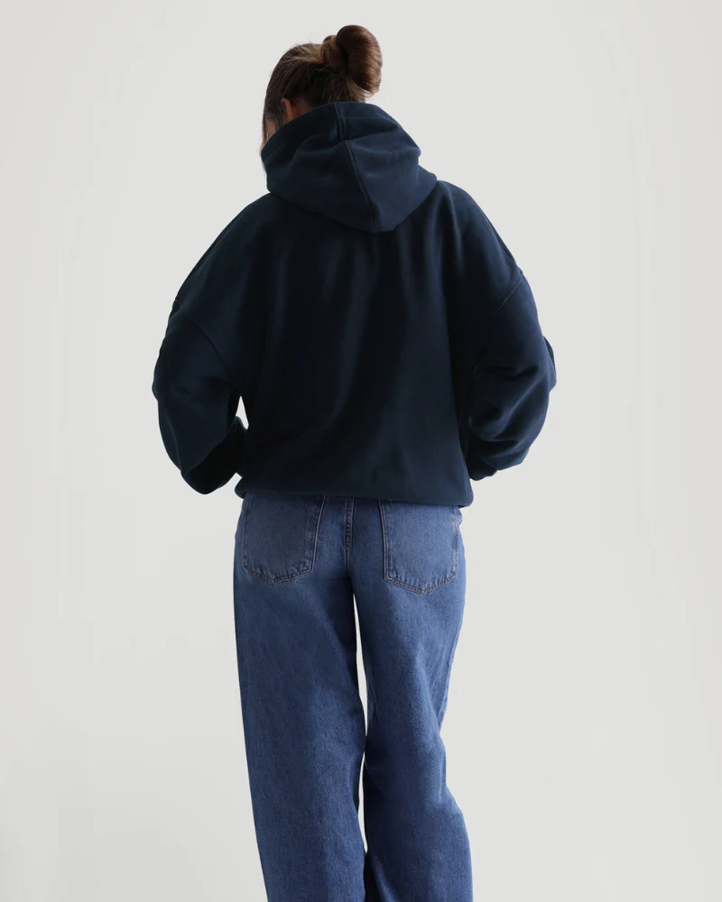 Milana Boyfriend Hoodie in Navy - Image 4