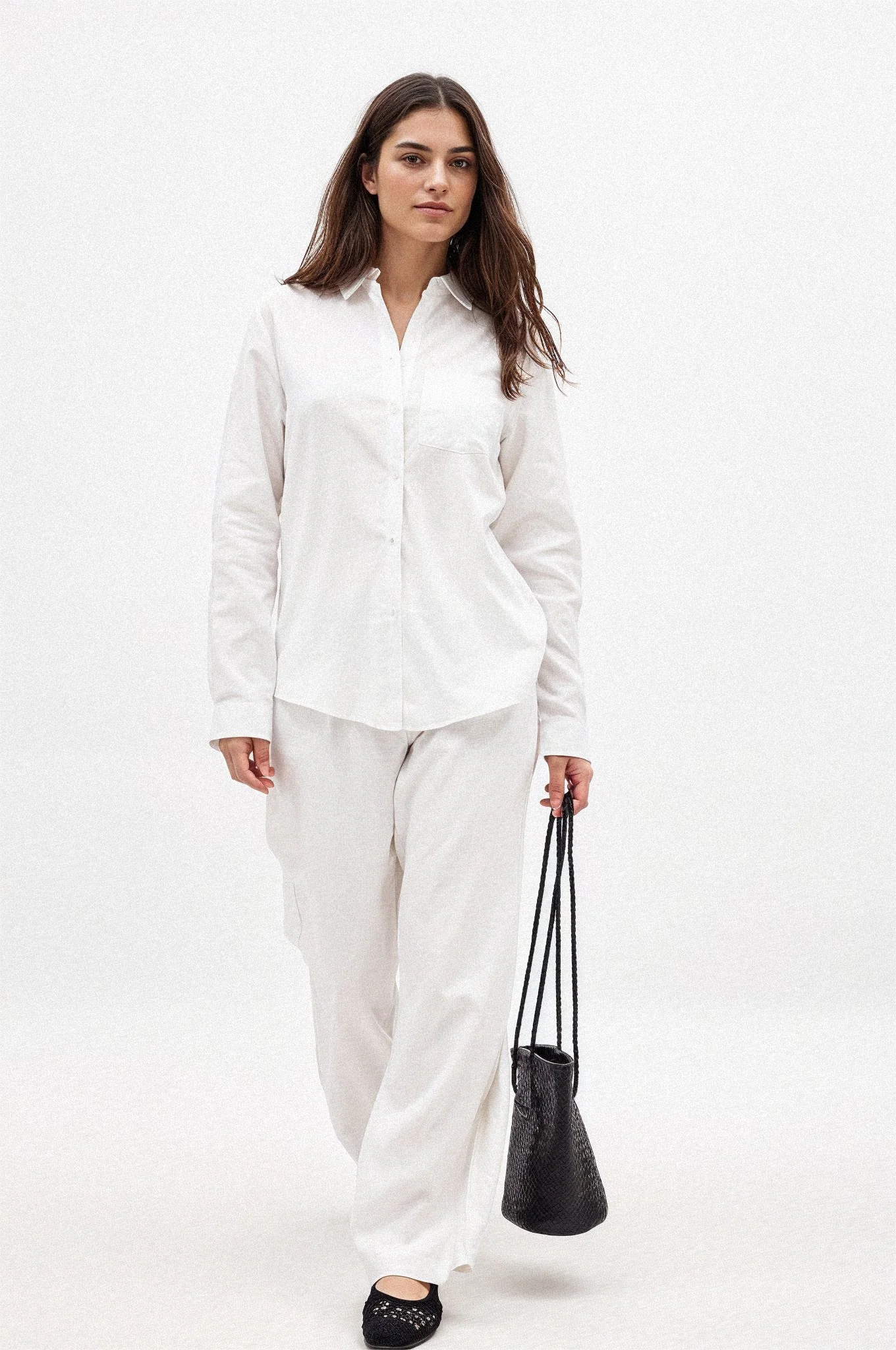 Milyn Straight linen shirt LightBlue - Image 6
