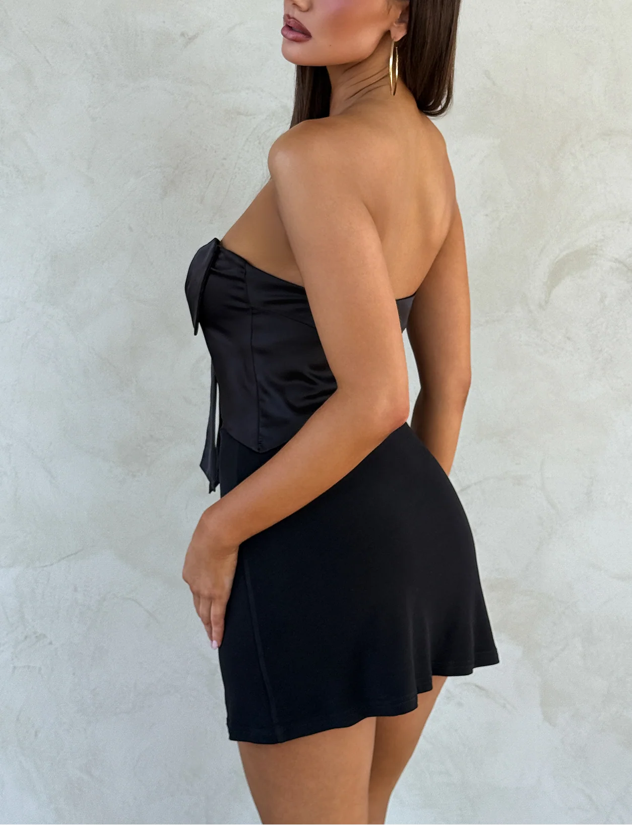 Monica Bow Mini Dress - Image 4