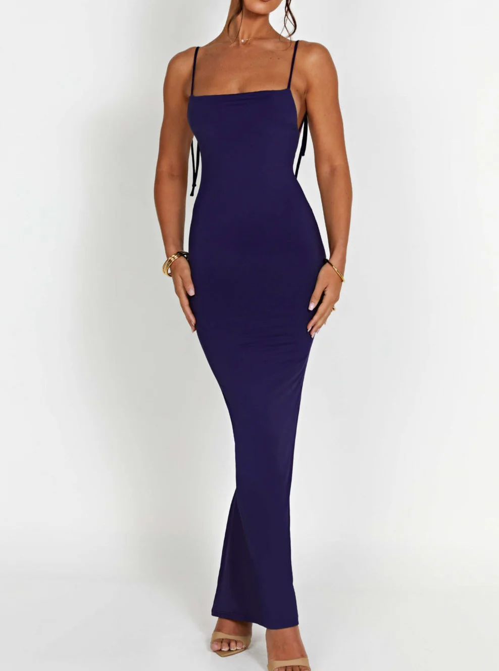 NADIA MAXI DRESS in Navy - Image 5