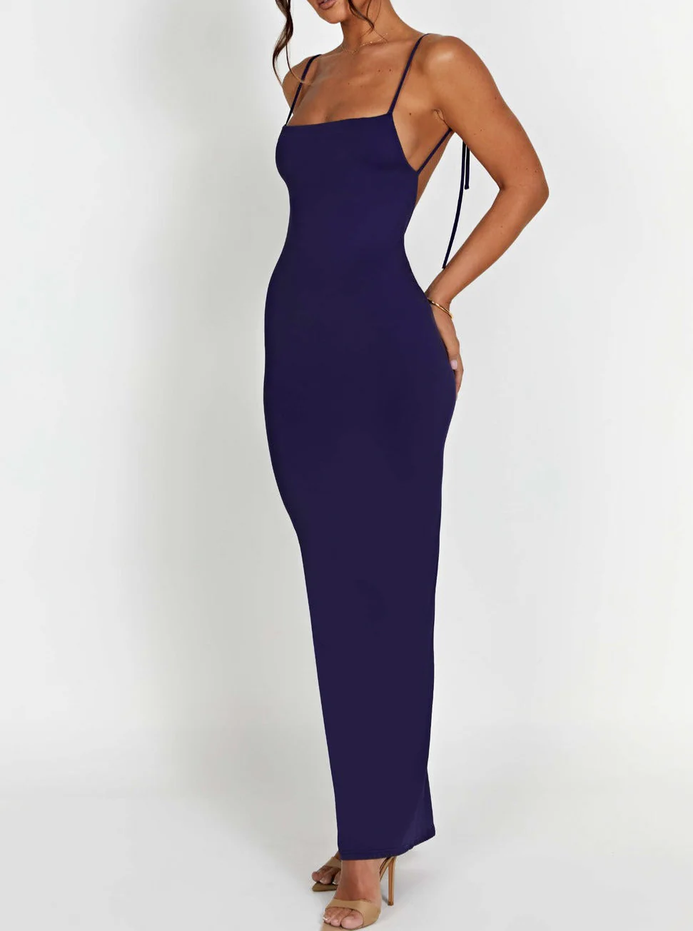 NADIA MAXI DRESS in Navy - Image 6