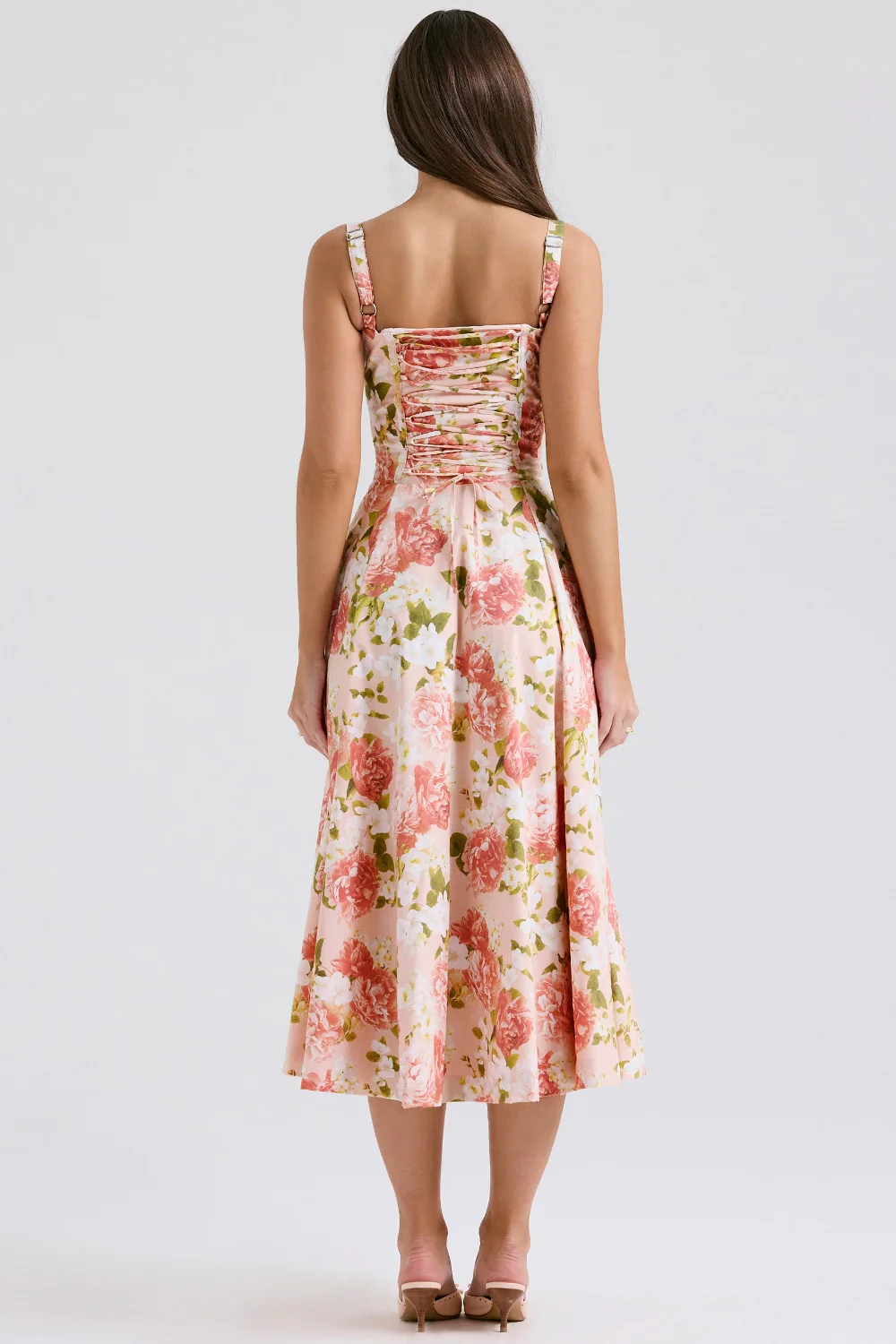 NAIMA PINK PRINT BUSTIER SUNDRESS - Image 3