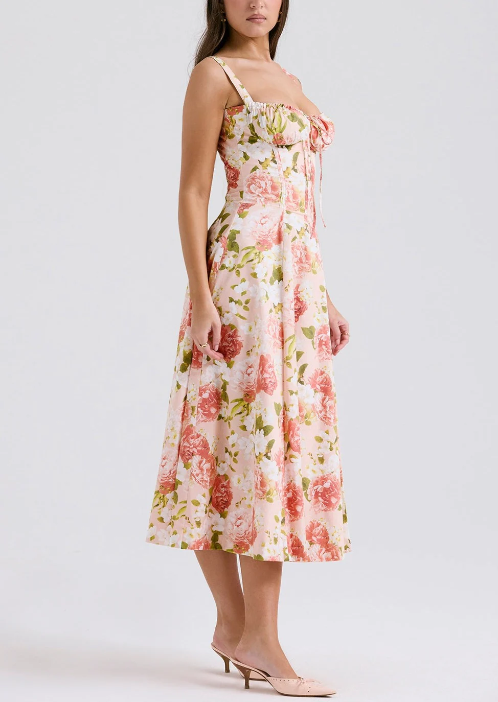 NAIMA PINK PRINT BUSTIER SUNDRESS - Image 4