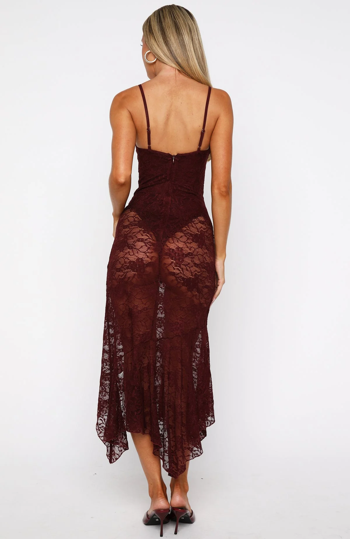 New Rules Lace Bodysuit Midi Dress - Image 7