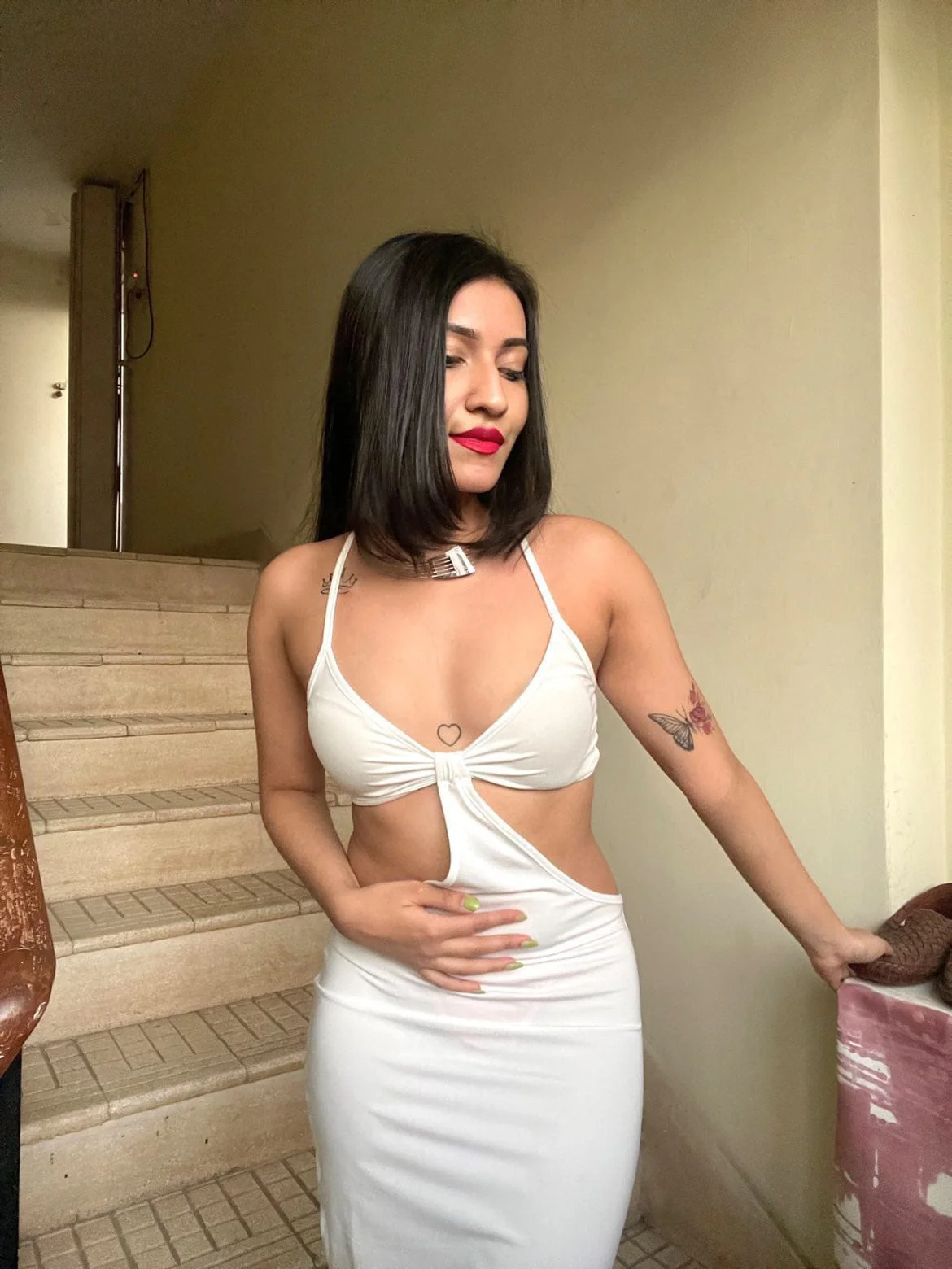 New York lovin’ white cut out mini dress - Image 3