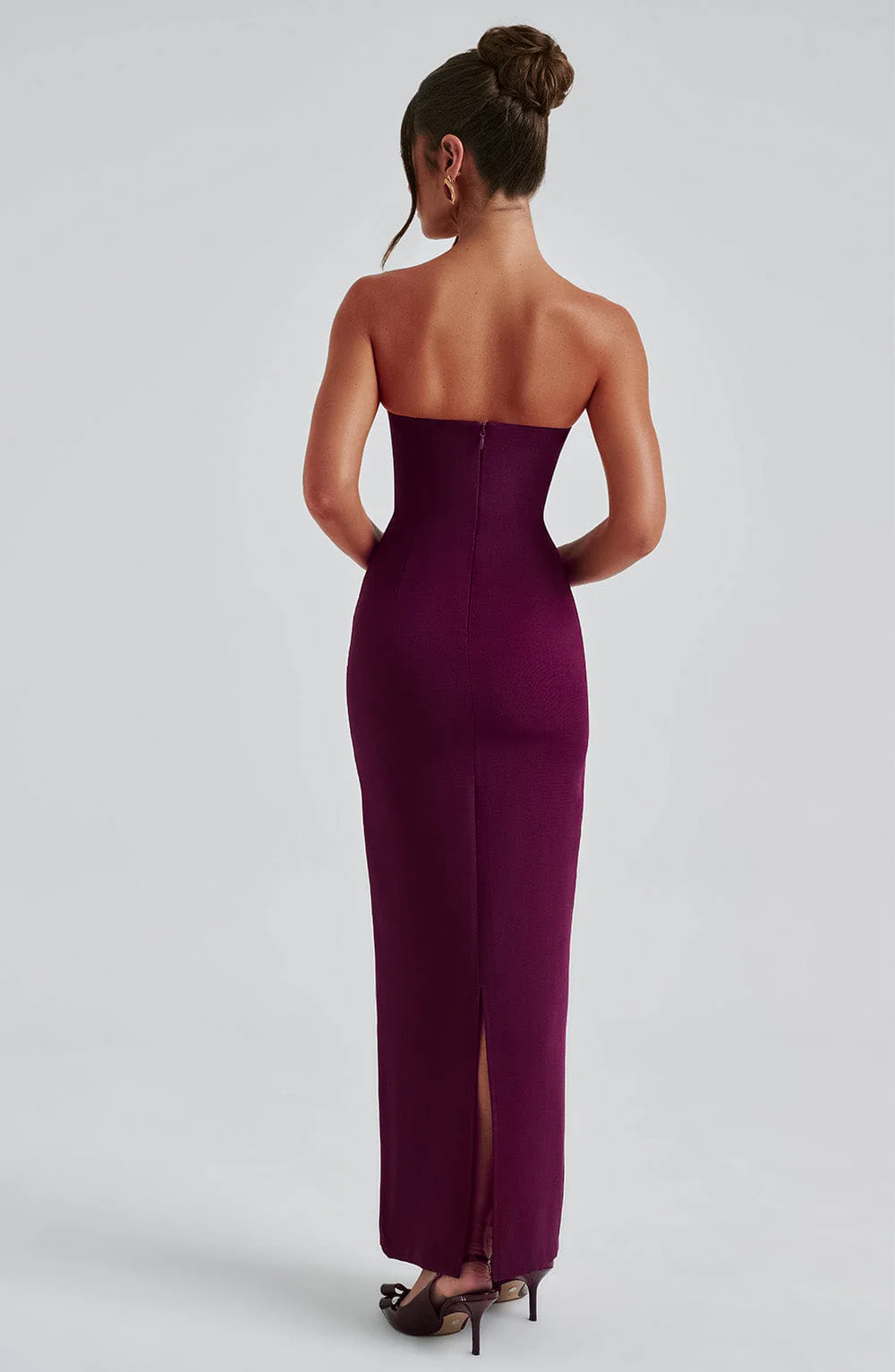Ninel Maxi Dress in Maroon - Image 7