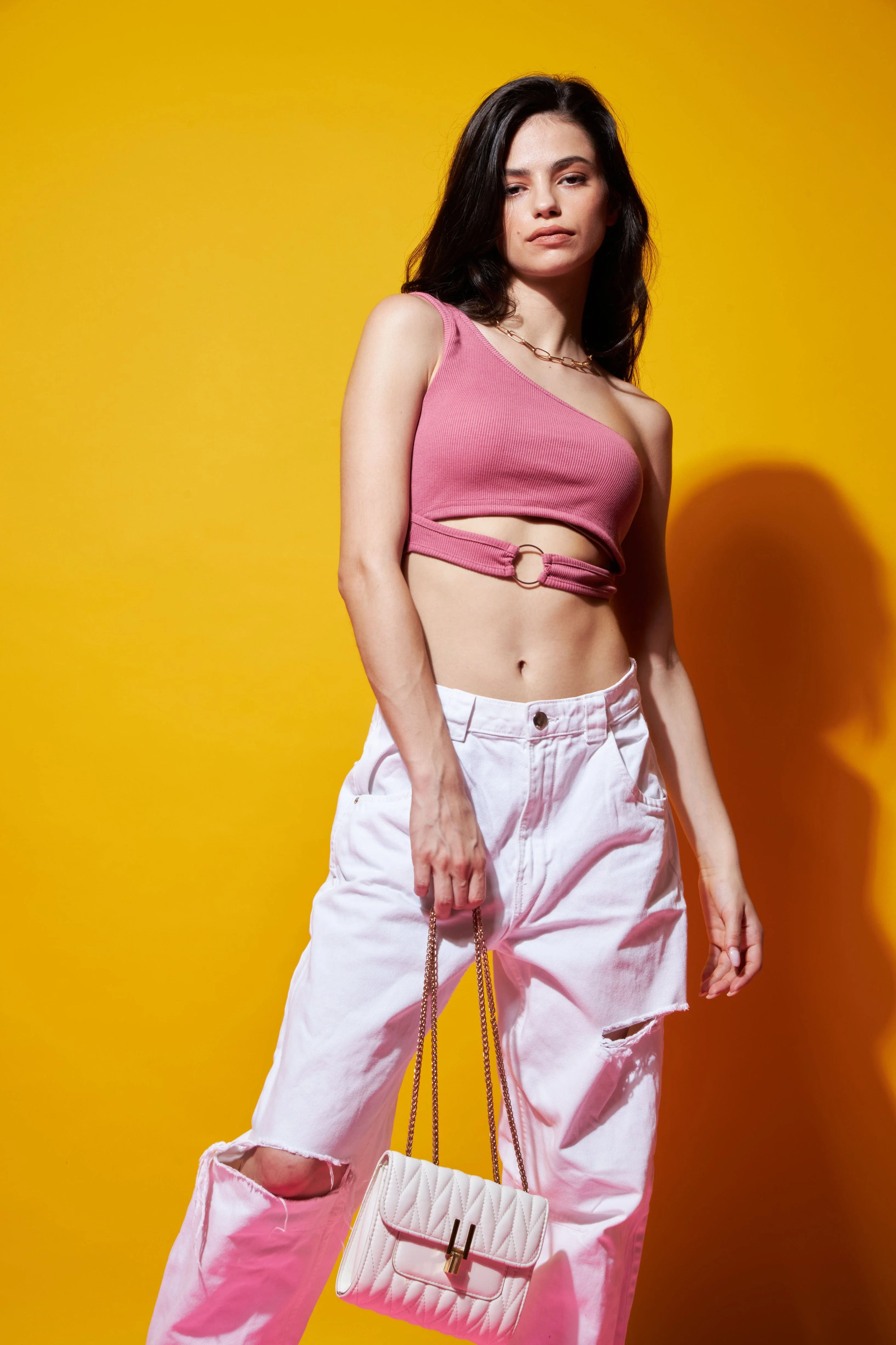 One shoulder ring Crop top - Image 3