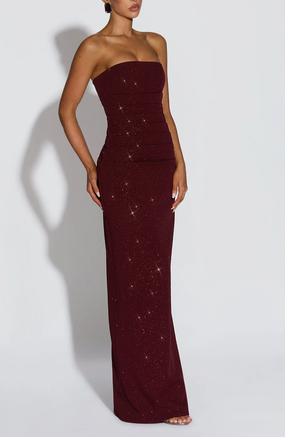 Pandora Maxi Dress in Wine - Image 11