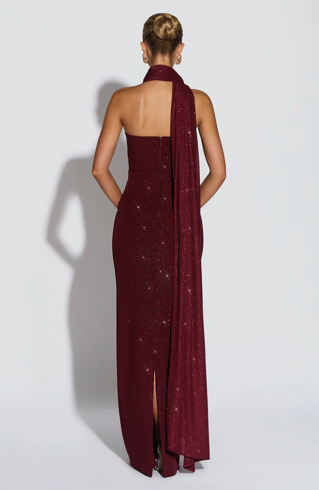 Pandora Maxi Dress in Wine - Image 12