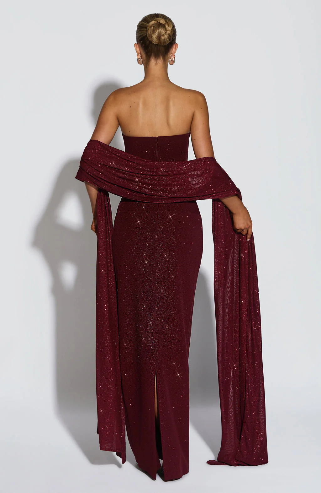 Pandora Maxi Dress in Wine - Image 9