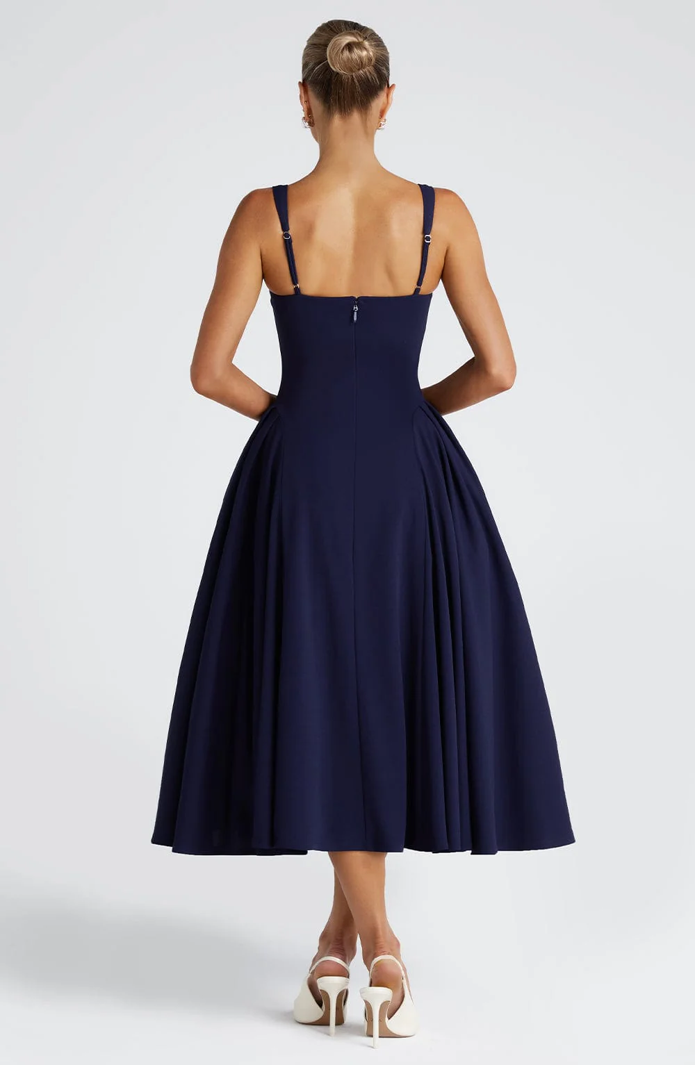 Pavlina Midi Dress in Wine - Image 12