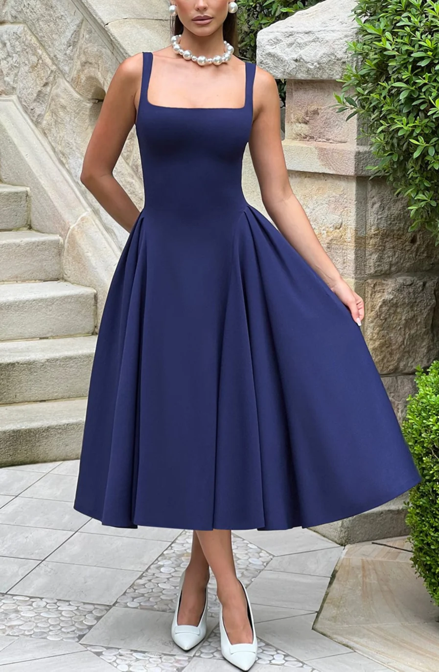 Pavlina Midi Dress in Wine - Image 7