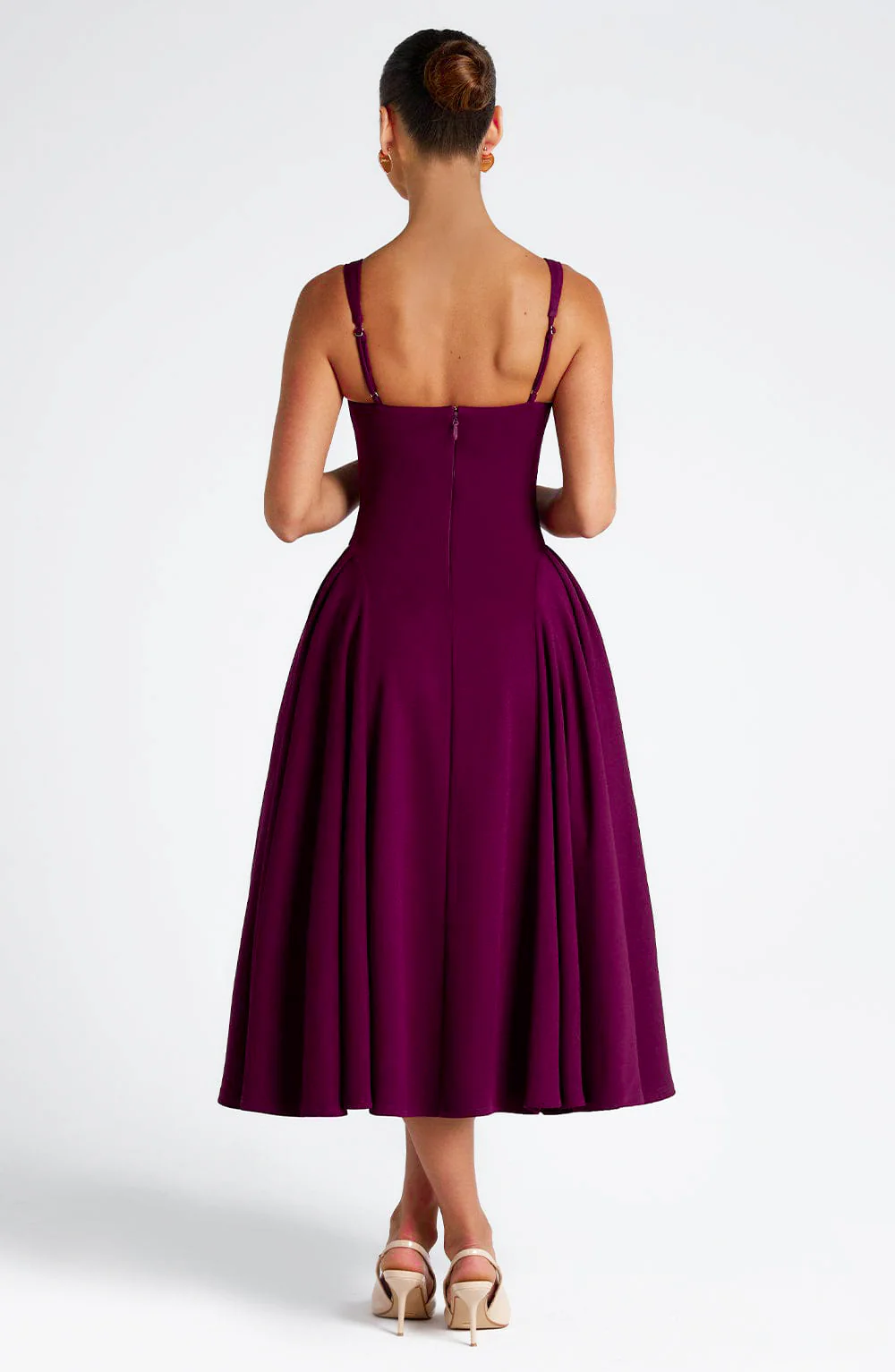 Pavlina Midi Dress in Wine - Image 5