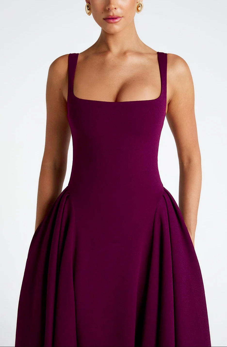 Pavlina Midi Dress in Wine - Image 4