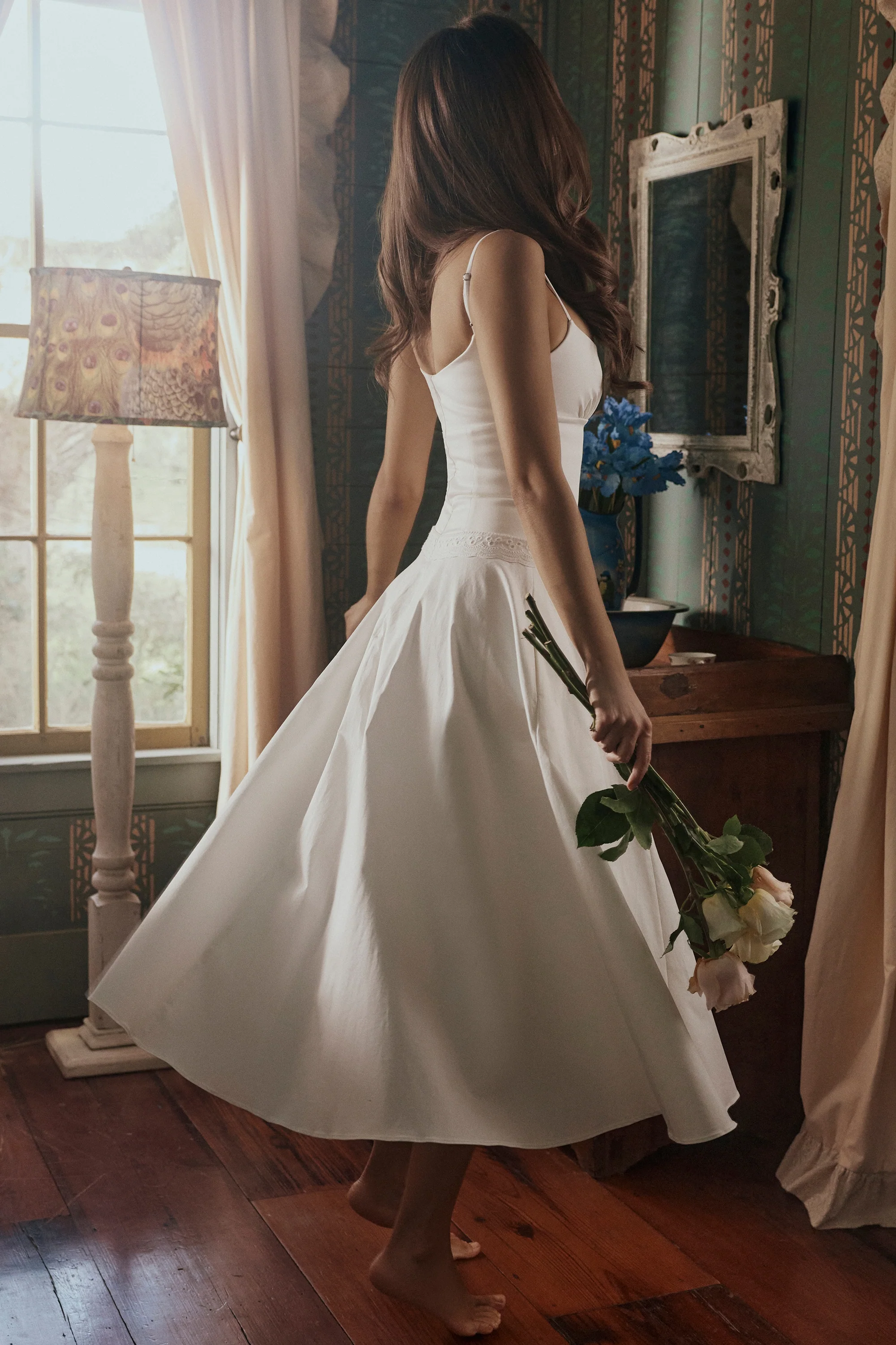 Pearl Bloom Midi Dress - Image 3