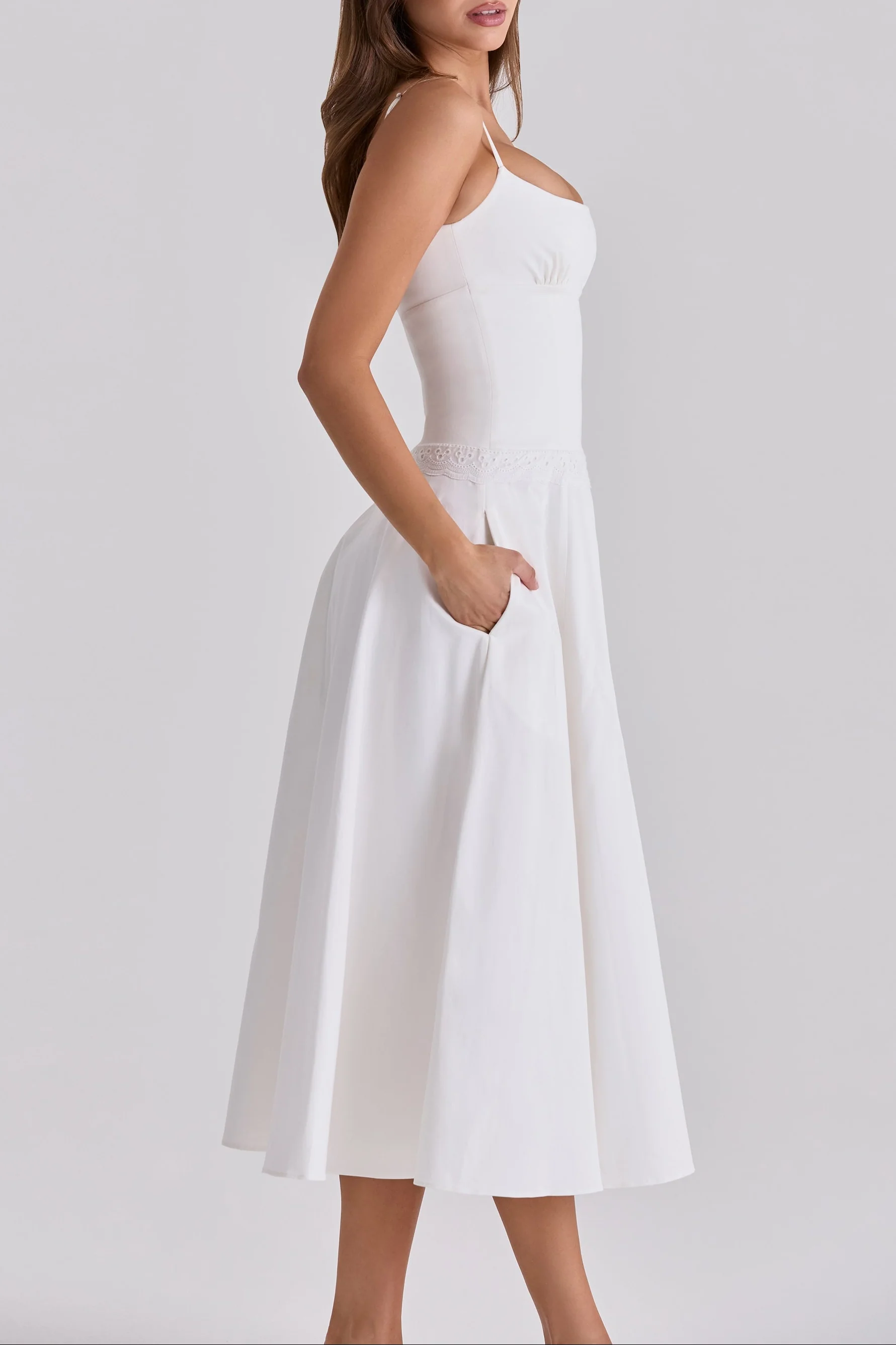 Pearl Bloom Midi Dress - Image 8