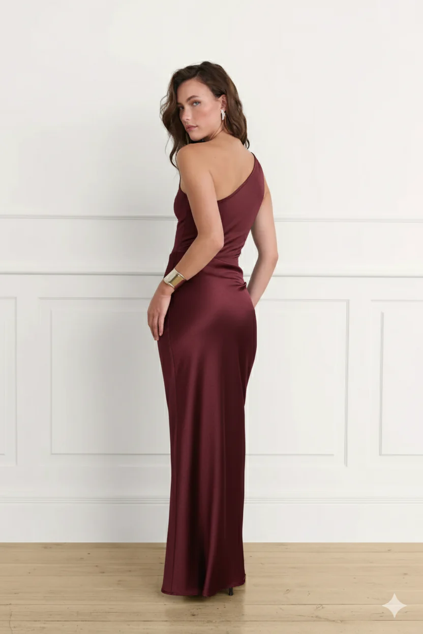 Raya Maxi dress in Maroon - Image 3