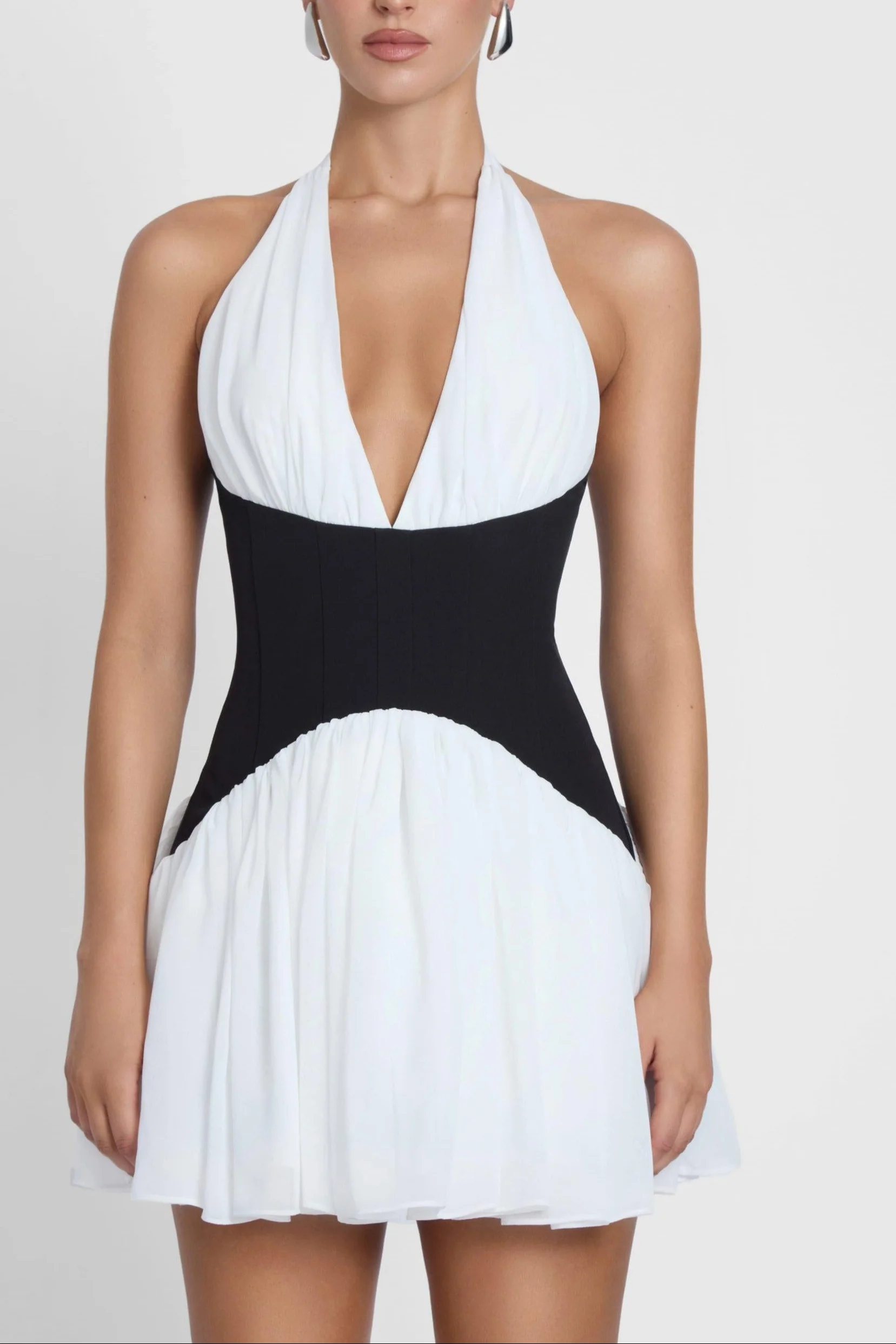Rhea Contrast Corset Mini Dress - Image 2