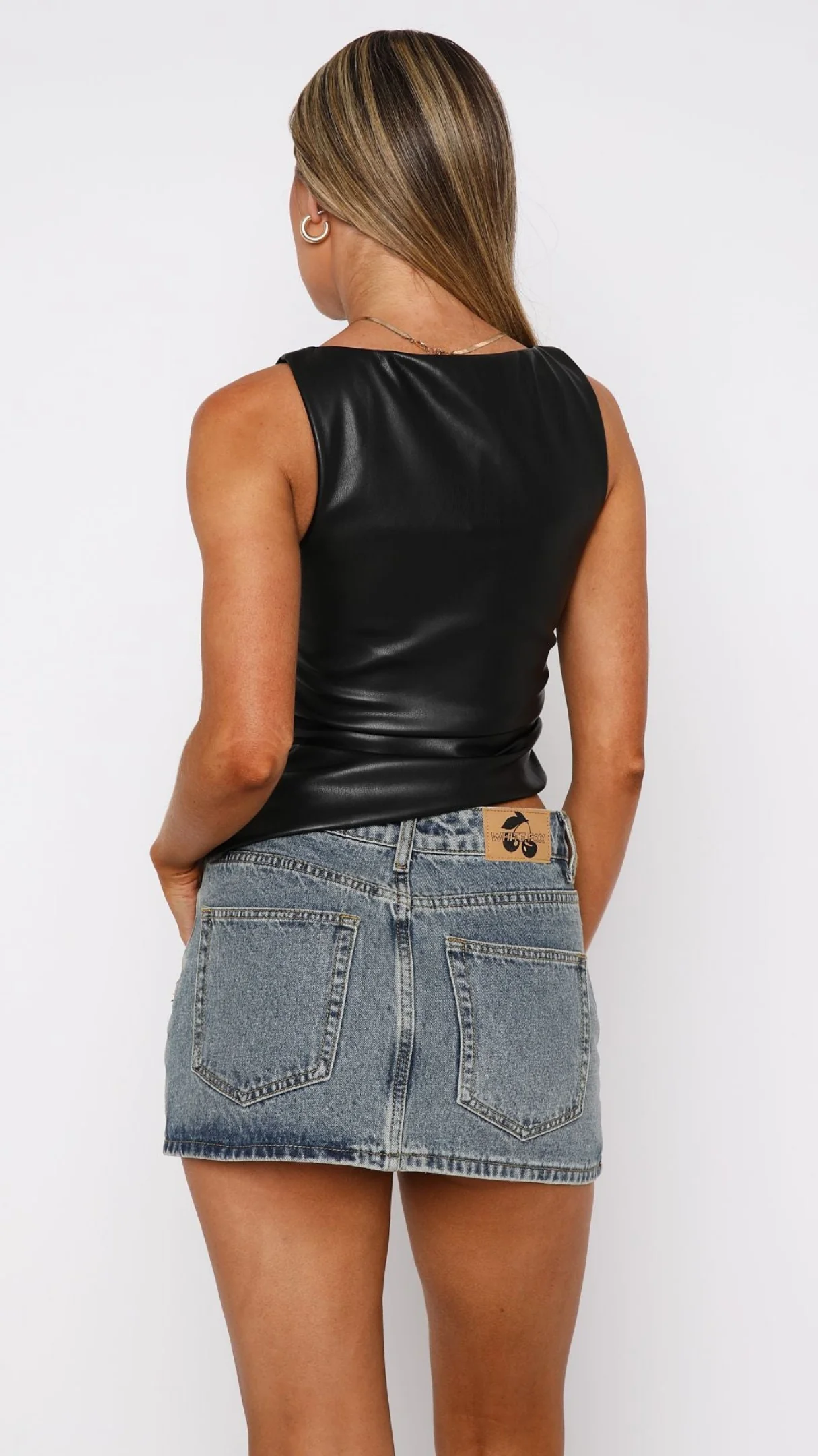 Rosalie Pu Top in Black - Image 4